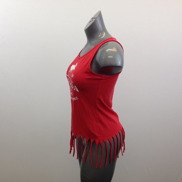 Caloun Canada True & Free Fringed Tank Top Women's - Picture 6 of 6